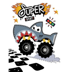 Алмазна мозаїка (вибірково) &quot;Машина-акула&quot; 15x20см, термопакет, ТМ Ідейка, Україна арт: AMV1230