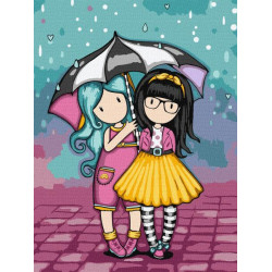 Картина с номерами для детей "Look-Be Kind Santoro Gorjuss Collection" 30*40см, термопакет, ТМ Ідейка, Украина