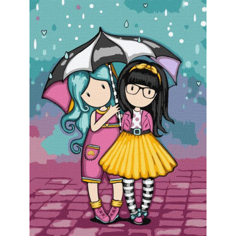 Картина за номерами для дітей "Look-Be Kind Santoro Gorjuss Collection" 30*40см, термопакет, ТМ Ідейка, Україна арт: KHO8586