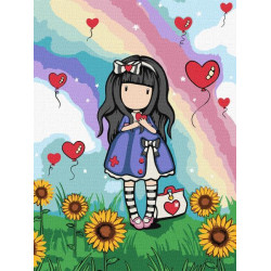 Картина с номерами для детей "Be Kind To Yourself Santoro Gorjuss Collection" 30*40см, термопакет, ТМ Ідейка, Украина