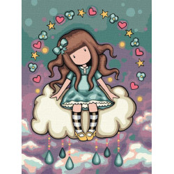 Картина с номерами для детей "Апрельские дожди Santoro Gorjuss Collection" 30*40см, термопакет, ТМ Ідейка, Украина