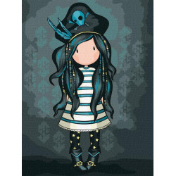 Картина с номерами для детей "Black Pearl Santoro Gorjuss Collection" 30*40см, термопакет, ТМ Ідейка, Украина