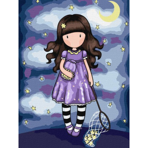 Картина за номерами для дітей "Catch A Falling Star Santoro Gorjuss Collection" 30*40см, термопакет, ТМ Ідейка, Україна арт: KHO8680