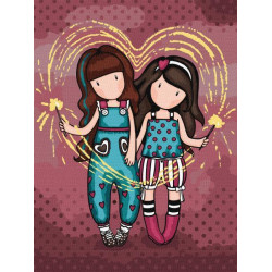 Картина с номерами для детей "Фейерверк Santoro Gorjuss Collection" 30*40см, термопакет, ТМ Ідейка, Украина