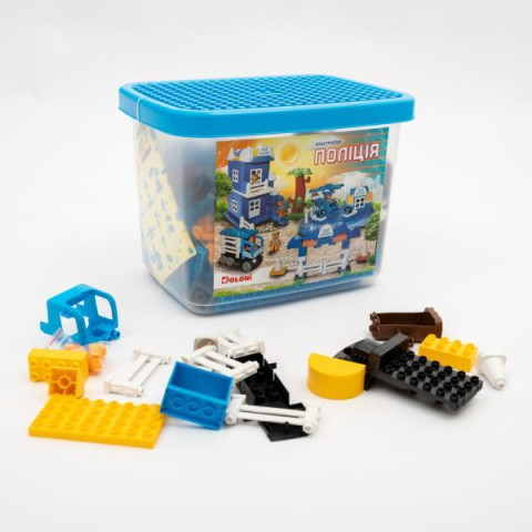 Конструктор "ПОЛІЦІЯ" 231 деталь., в пластик. боксі 30*27*14см, ТМ Долоні, Україна