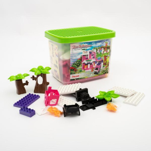 Конструктор "ДІМ ПРИНЦЕСИ" 151 деталь в пластик. боксі 30*27*14см, ТМ Долоні, Україна