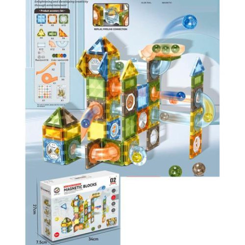 Конструктор магнитный, лабиринт, шары, 98дет, в кор. 34*27*7,5см 