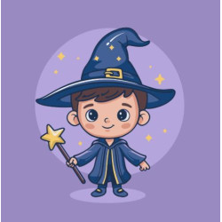 Картина по номерам "Мальчик с магическими мечтами" лак 30*30см, термопакет, ТМ ART Craft, Украина