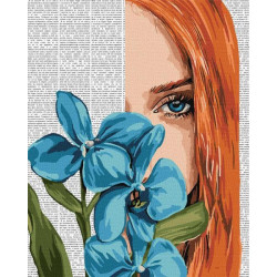 Картина по номерам "Красочная поэзия: Голубая орхидея" 40x50см, термопакет, ТМ Идейка, Украина