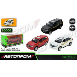 Машина мет. АВТОПРОМ 5 inch, 3 цвета Toyota Land Cruiser Prado, откр.дверь, в кор. 16,5*7*8см 