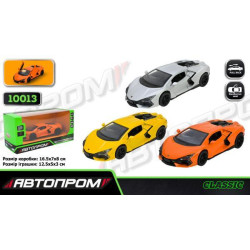 Машина мет. АВТОПРОМ 5 inch, 3 цвета Lamborghini Revuelto, откр.дверь, в кор. 16,5*7*8см (48шт/2