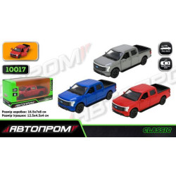 Машина мет. АВТОПРОМ 5 inch, 3 цвета F-150 Lightning Platinum, откр.дверь, в кор. 16,5*7*8см 