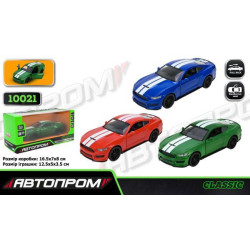 Машина мет. АВТОПРОМ 5 inch, 3 цвета Ford Shelby GT350, откр.дверь, в кор. 16,5*7*8см 