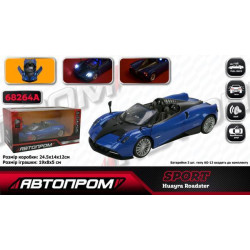 Машина мет. АВТОПРОМ 1:24 Pagani Huayra Roadster, бат., свет, звук, откр.дверь, в кор. 24,5*14*12см