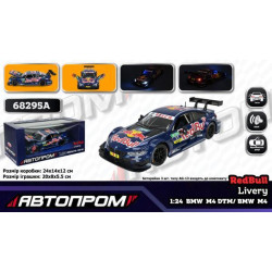 Машина мет. АВТОПРОМ 1:24 BMW M4 DTM, бат, свет, звук, откр.дверь, в кор. 26,5*13,5*12см 