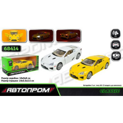 Машина мет. АВТОПРОМ 2 цвета 1:32 Lexus LFA, бат, свет, звук, откр.дверь, в кор. 18*9*8см 