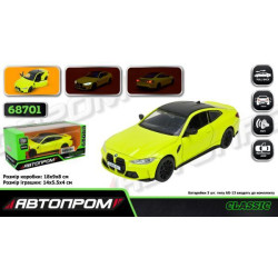 Машина мет. АВТОПРОМ 1:32 BMW M4, бат, свет, звук, откр.дверь, в кор. 18*9*8см (48шт/2