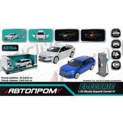 Машина мет. АВТОПРОМ 1:36 Skoda Superb IV Combi, бат., свет, звук, откр.дверь, капот, багаж., в кор. 20*9*9см 