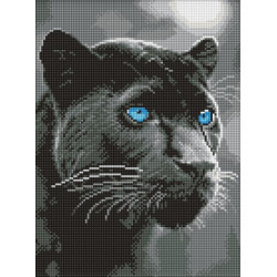 Алмазна мозаїка &quot;Погляд пантери&quot; 30х40см, термопакет, ТМ Ідейка, Україна арт: AMO8347