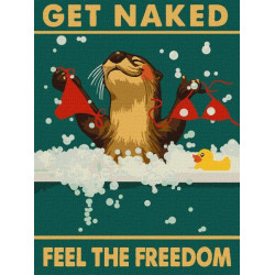 Картина по номерам "Постер. Свободная выдра" 30x40см, термопакет, ТМ Идейка, Украина