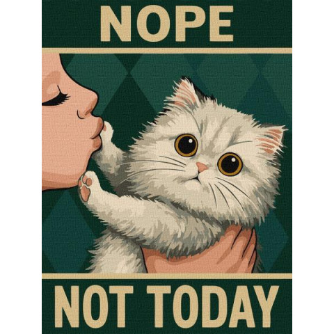 Картина за номерами "Постер. Не сьогодні" 30x40см, термопакет, ТМ Ідейка, Україна арт: KHO6802