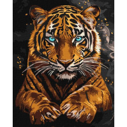 Картина за номерами "Дикий тигр" 40x50см, термопакет, ТМ Ідейка, Україна арт: KHO6812