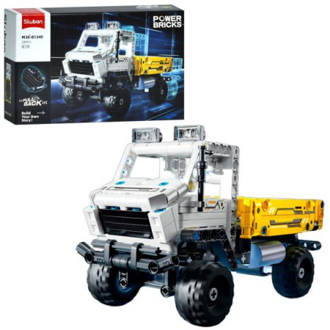 Конструктор SLUBAN авто серия, машина/грузовик, 230дет, в кор. 30*19*6,5см 