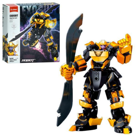 Конструктор SLUBAN робот-воїн, фігурка, 233дет, в кор. 22*23,5*6,5см  арт: M38-B1381