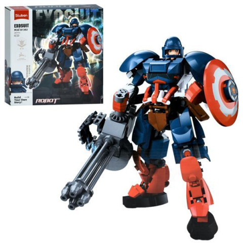 Конструктор SLUBAN робот-воїн, 14,8см, фігурка, 247дет, в кор. 22*23,5*6,5см  арт: M38-B1382