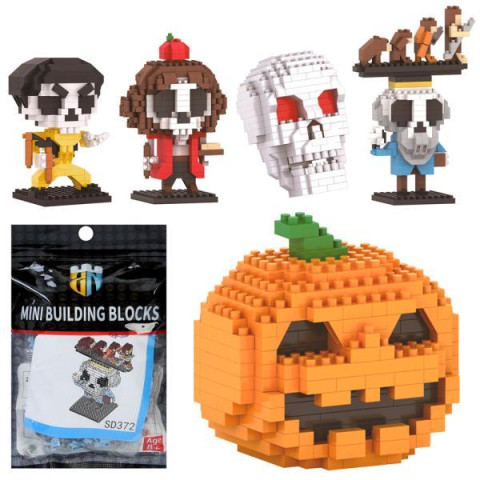 Конструктор Helloween, фигурка/монстр, 5 видов, в пакете 12*17*3см 