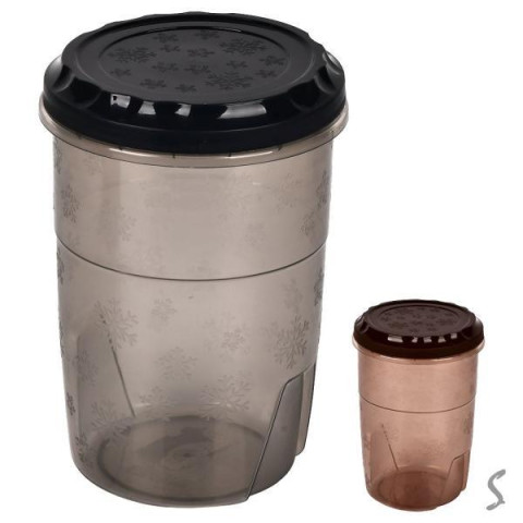 Контейнер харчовий з різьбою "Мокко" 1.5л 12.5*12.5*17.5см  арт: PB-734