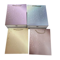 Пакет подарунковий паперовий M &quot;Stars&quot; 25*32*10см, ЦІНА ЗА УП. 12ШТ арт: R98707-M