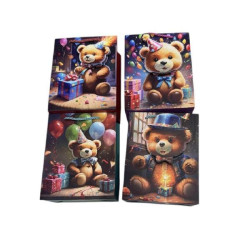 Пакет подарунковий паперовий S Teddy 3D 18*23*10см, ЦІНА ЗА УП. 12ШТ арт: R99700-S