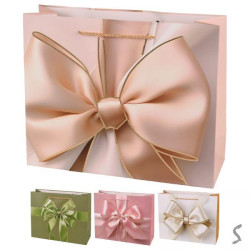 Пакет подарунковий паперовий S Bow 23*17.7*10см, ЦІНА ЗА УП. 12ШТ арт: R34590-S