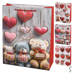 Пакет подарунковий паперовий S Love 18*24*8.5см, ЦІНА ЗА УП. 12ШТ арт: R34451-S