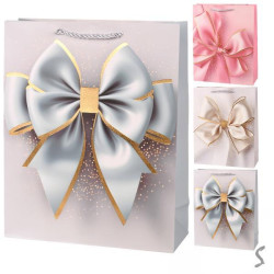 Пакет подарунковий паперовий S Bow 18*23*10см, ЦІНА ЗА УП. 12ШТ арт: R34645-S