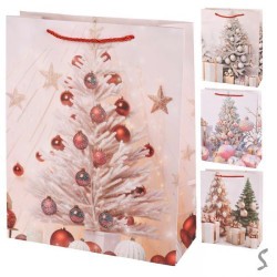 Пакет новогодний бумажный L Christmas 31*40*12см, ЦЕНА ЗА УП. 12ШТ