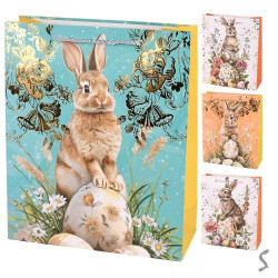 Пакет великодній паперовий L Rabbit 30*41.5*12см, ЦІНА ЗА УП. 12ШТ арт: R34569-L