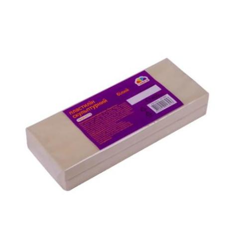 Пластилін "Скульптурний" білий, 600 гр арт: ПЛ-012-МВ