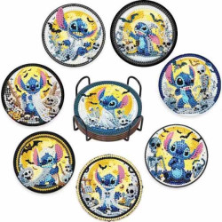 Підставки алмазна мозаїка 8шт Стіч, пак. 10*8см арт: TNEW25