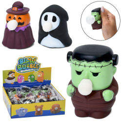 Іграшка монстр, 6,5см, антистрес, іграшка-надувашка, іграшка з жуйкою, Halloween/Хелловін, 3 види, в дисплеї, 24,5*8*18см  арт: MS4723