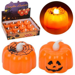 Лiхтарик гарбуз, 4*5*5см, світло, Хелловін / Halloween, бат(табл), 2 види, в дисплеї, 20*15*5см  арт: MK5750