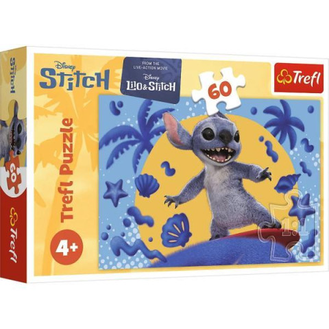 Пазлы 60 эл. Disney Stitch The Movie День со Стичом, в кор. 21*14*4см, ТМ Trefl, Польша