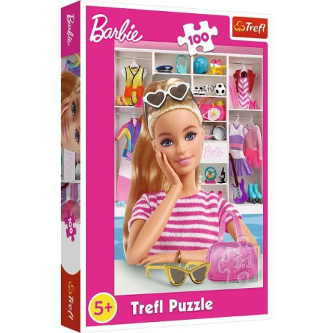 Пазли 100 ел. Barbie Зустрічайте Барбі, в кор. 29*19*4см, ТМ Trefl, Польща арт: 16458