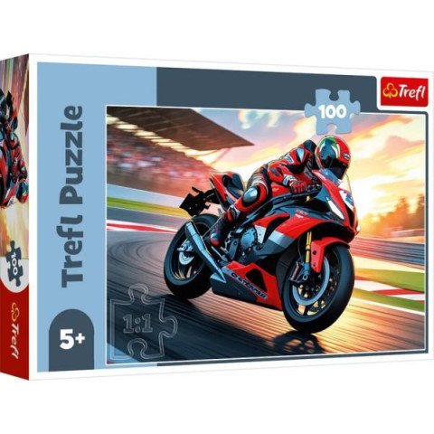Пазлы 100 эл. Быстрый мотоцикл, в кор. 29*19*4см, ТМ Trefl, Польш
