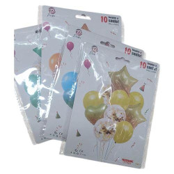 Набор воздушных шаров "Party" 10шт/наб, пак. 22*17см (600наб)