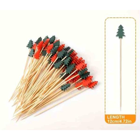 Шпажки для декора елки 50шт, пак. 15*10см