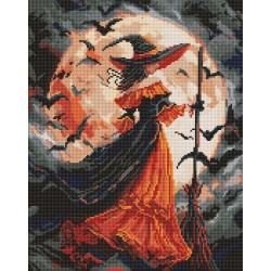 Алмазна мозаїка &quot;Відьма при місяці&quot; 40х50см, термопакет, ТМ Ідейка, Україна арт: AMO8364