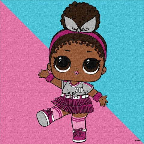 Картина за номерами для дітей "L.O.L Surprise! Game on. Foxy" 25x25см, термопакет, ТМ Ідейка, Україна арт: KHO1317