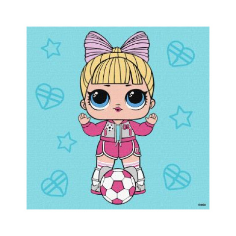 Картина за номерами для дітей "L.O.L Surprise! Game on. Suite Princess" 25x25см, термопакет, ТМ Ідейка, Україна арт: KHO1319